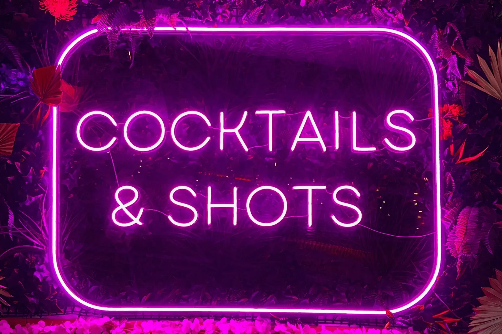 Neon Cocktails and Shots detalj u Ko'Ko Baru