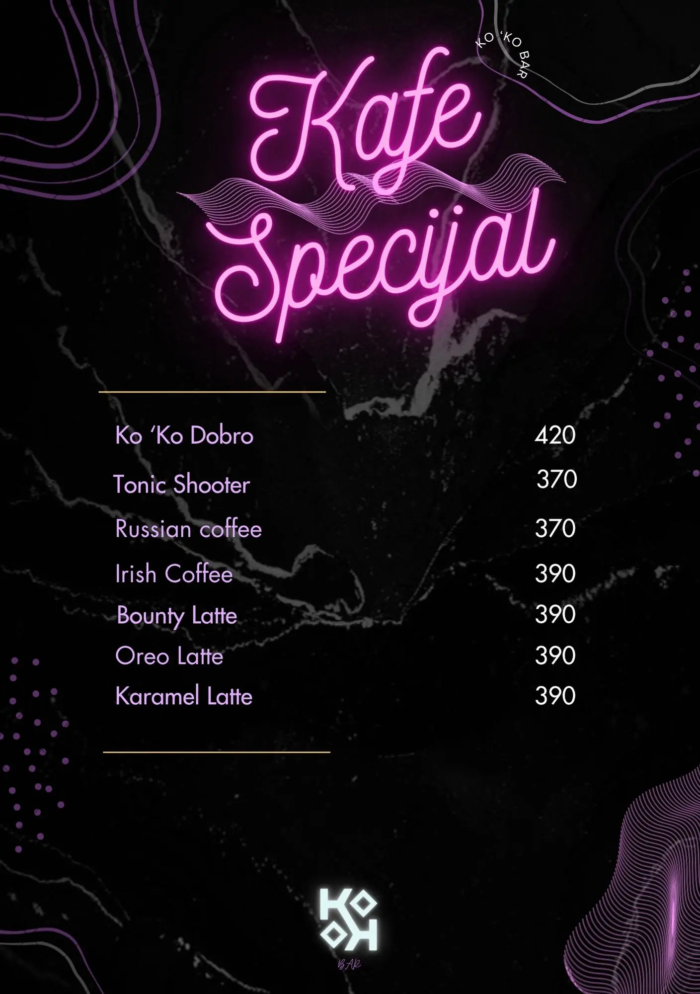 Specijalna kafa u karti pica